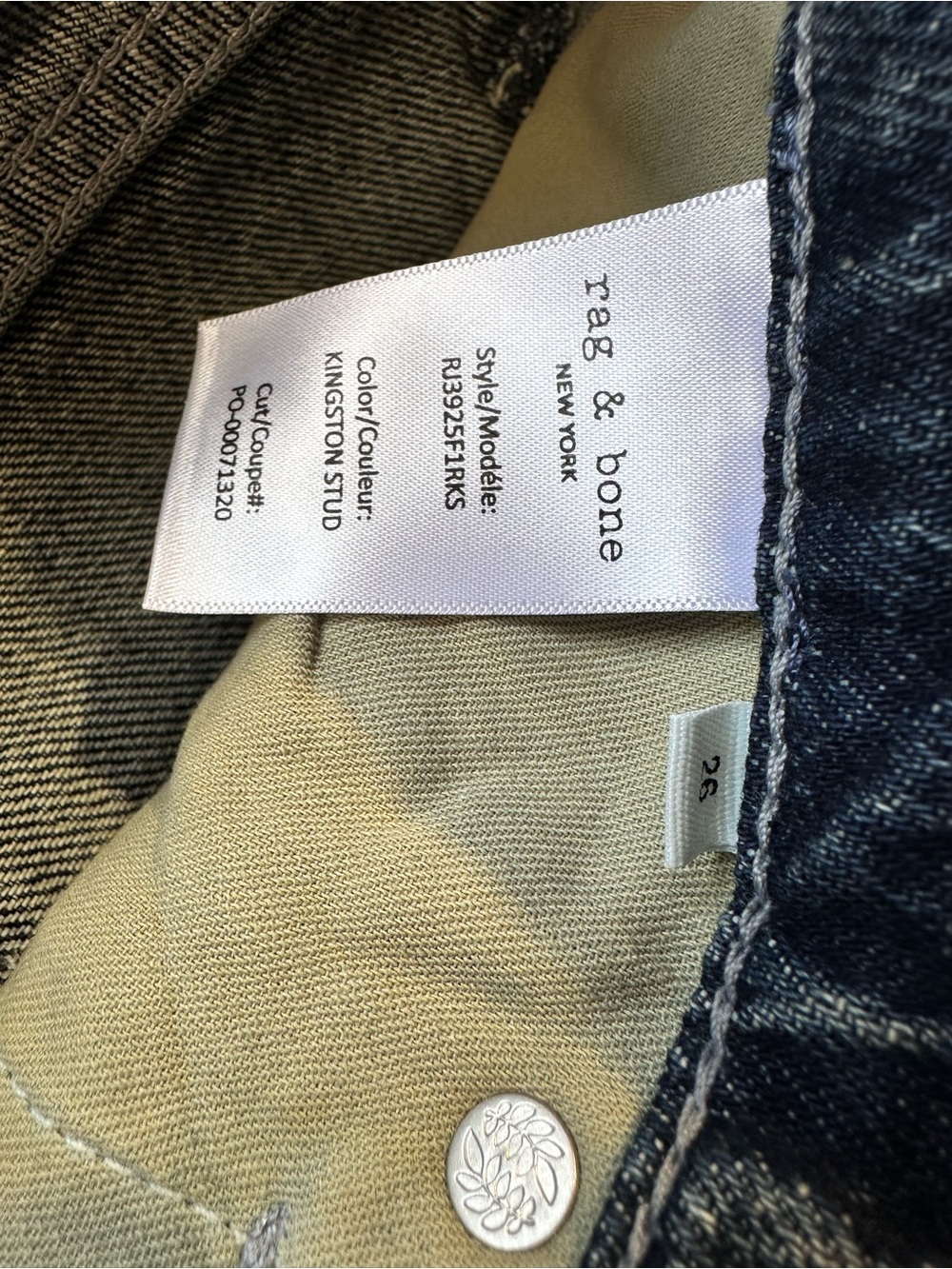 Rag & Bone The Shea High-Rise Relaxed Straight Studded Jeans - Picture 7 of 16